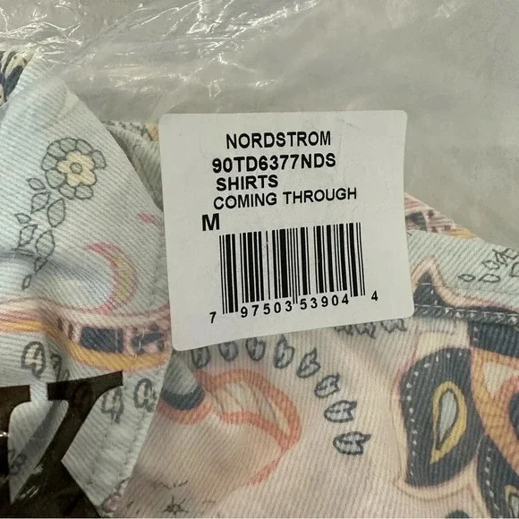 BlankNYC Coming Through Women’s Paisley Print Button Up Denim Jacket Size M NWT - Picture 6 of 11